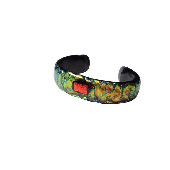 Kirkland Artist Co-Op - Vintage Dichroic Glass Cuff Bracelet - OS - Picture 4 of 15
